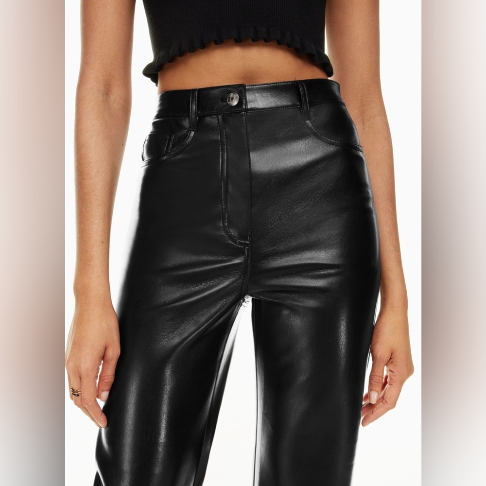 Wilfred Aritzia High Rise Vinyl Pant